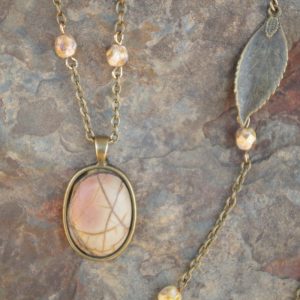 3 Necklace Set - Picasso Jasper Pendant & Tree Charm