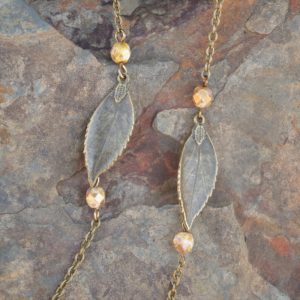 3 Necklace Set - Picasso Jasper Pendant & Tree Charm