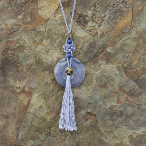 Gemstone Donut with Celtic Knot Silk Tassel